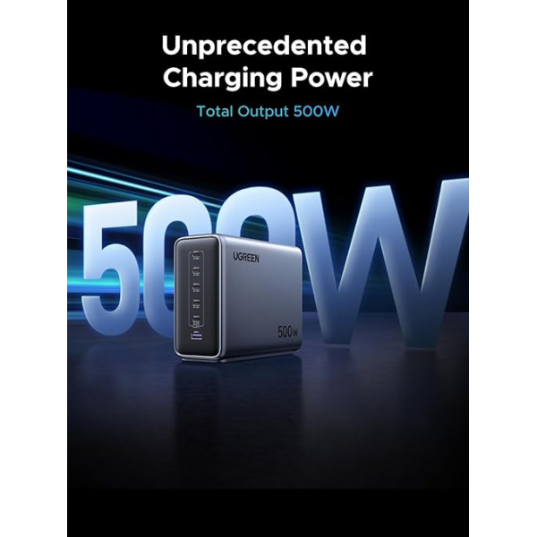 Зарядний пристрій UGREEN Nexode 500W GaN Ultra Power Station